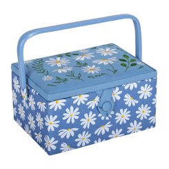 Nähkorb Daisy "Margeriten" (bestickt/ 26 x 19 x 14,5 cm)