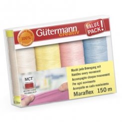 Gütermann Nähfaden-Set Maraflex (4 Farben / 150 m)