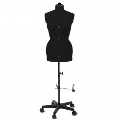 Schneiderpuppe/Schneiderbüste Supa Fit "M" mit Rollen (verstellbar / schwarz)