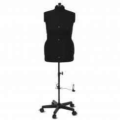 Schneiderpuppe/Schneiderbüste Supa Fit "L" mit Rollen (verstellbar / schwarz)