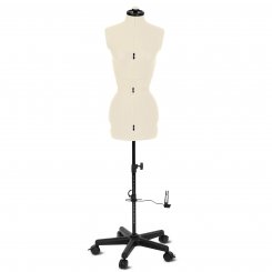 Schneiderpuppe/Schneiderbüste Supa Fit "S" mit Rollen (verstellbar / beige)