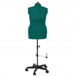 Schneiderpuppe/Schneiderbüste Supa Fit "L" mit Rollen (verstellbar / türkis)