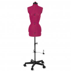 Schneiderpuppe/Schneiderbüste Supa Fit "S" mit Rollen (verstellbar / pink)