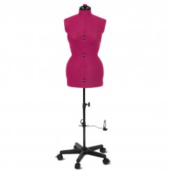 Schneiderpuppe/Schneiderbüste Supa Fit "M" mit Rollen (verstellbar / pink)