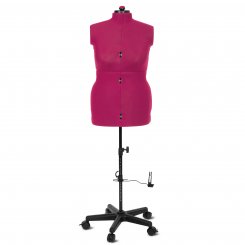 Schneiderpuppe/Schneiderbüste Supa Fit "L" mit Rollen (verstellbar / pink)