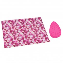 Semplix Bügelunterlage Diamond + Silikon Bügeleisenablage (beere/rosa)