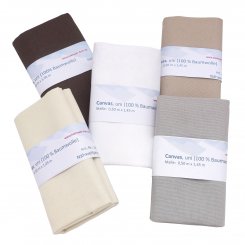 Nähwelt Flach Canvas uni (versch. Farben / 0,50 x 1,50 m)