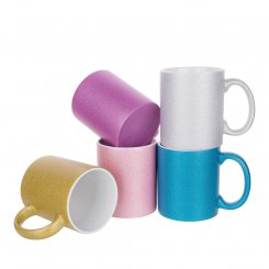 Sublimations-Tasse Glitter (330 ml / farbig)