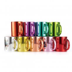 Sublimations-Tasse plattiert (330 ml / farbig mit Metalic-Effekt)