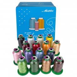 Amann Mettler Garndose Isacord (Basic Farben / 1000 m / 16 Konen / Stickgarn)