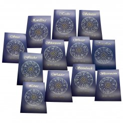 Sternkreiszeichen Karten mit Golddruck (12er Set / DIN A5)