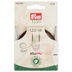 Prym Natural Kunststoffseil 120 cm (360° drehbare Endstücke / austauschbare Nadelspitzen)