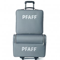 Pfaff Maschinen- &amp; Stickmodul-Koffer/Trolley Set (grau)