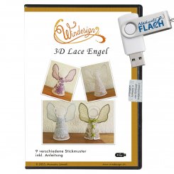 Windesign Stickmuster USB "3D Lace Engel" (8 Motive)