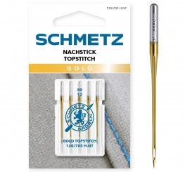 Schmetz Gold Topstitch Sticknadeln (Stärke 80 / 130/705 H-NT / 5 Nadeln)