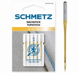 Schmetz Gold Topstitch Sticknadeln (Stärke 90 / 130/705 H-NT / 5 Nadeln)