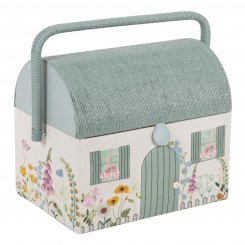 Nähkorb/Nähkästchen Country Cottage (bestickt / L / 21x30x26cm)