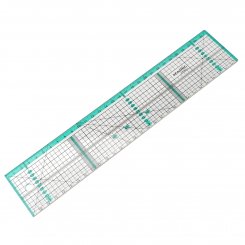 Kearing Patchwork Lineal mit Metallkante (30 x 6 cm)