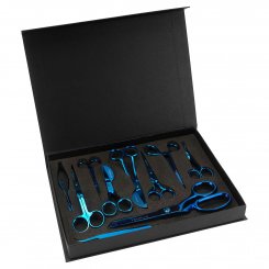 Semplix Scheren-Set (blau / 10-teilig / mit Geschenkbox)
