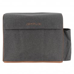 Semplix Nähmaschinen Abdeckung anthrazit/braun (44 x 34 x 20 cm)