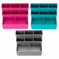 Tisch-Organizer Kunststoff (14,6 x 11,7 x 9,7 cm / verschiedene Farben)