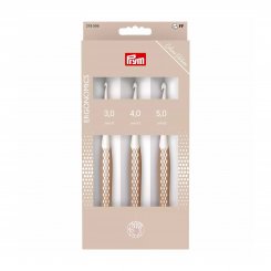 Prym Wollhäkelnadel-Set Ergonomics, Stärke 3/4/5 mm, taupe