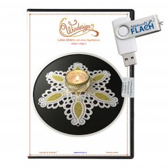Windesign Stickmuster USB "Lace-Sterne Maxi mit Applikation" (7 Stickmuster)