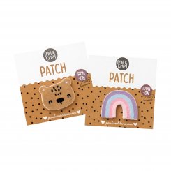 Paul und Clara Iron-On Fluff-Patches zum Aufbügeln