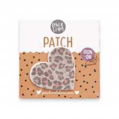 Paul und Clara Iron-On Fluff-Patch Leo-Herz zum Aufbügeln