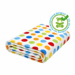 Kullaloo Plüsch SHORTY Hula Dots multi (Meterware / 1,5 mm Florlänge / SuperSoft / Stoff)