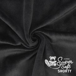 Kullaloo SuperSoft Plüsch Shorty (Meterware / 1,5 mm Florhöhe) 62306 - schwarz