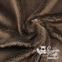 Kullaloo Plüsch SNUGLY (Meterware / 5 mm Florhöhe / Supersoft / Stoff) 62359 - dunkelbraun