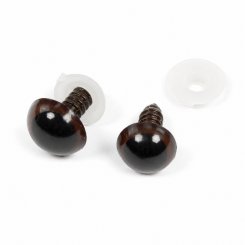Go Handmade Sicherheitsaugen Set braun (Ø 10-14 mm / Mix mit 12 Paar)