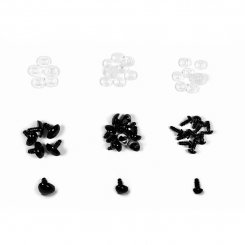 Go Handmade Sicherheitsnasen Set schwarz (Ø 9-16 mm / Mix mit 25 Paar)