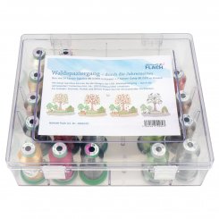 Stickgarn-Box Waldspaziergang (14 Farben Isacord 40 a 1000 m + 7 Farben Cotty 30 a 500 m)