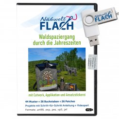 Nähwelt Flach Stickmuster-USB "Waldspaziergang durch die Jahreszeiten"