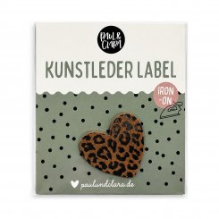 Paul und Clara Kunstlederlabel Leo Herz (Iron-On)