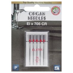 Organ Chromium-Nadel Over-Coverlock Stärke 75/ System ELx705CR/ 5 Nadeln