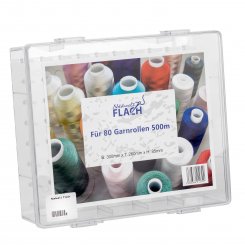Nähwelt Flach Acryl-Garnbox ungefüllt (für 80 Konen/ 500 m Näh- oder Stickgarn)