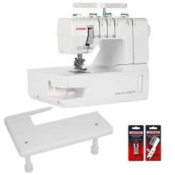 Janome Cover Pro 2000CPX inkl. Anschiebetisch + 2 Nähfüße