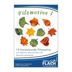 Nähwelt Flach Nadelfilzmotive CD Multiformat- Herbstblätter (10 freistehende Filzmotive)
