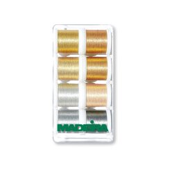 Madeira Metallic Smooth No.40 Stickbox (8 Farben/ 200 m)