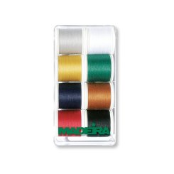 Madeira Aerofil No.120 Allesnäher Stickbox (8 Farben/ 400 m)