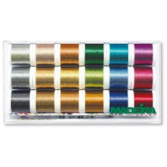 Madeira Metallic Smooth No.40 Stickbox (18 Farben/ 200 m)