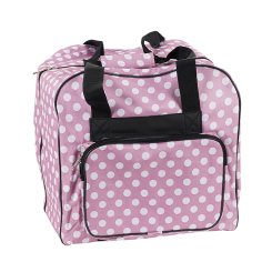 Over-Coverlocktasche (rosa/weiß gepunktet)