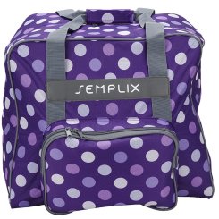 Semplix Overlocktasche-Coverlocktasche Polka Dots (lila/flieder)