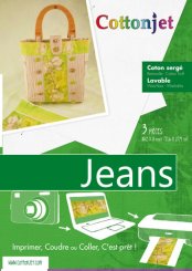 Cottonjet "Jeans"  zum  Aufnähen 3 Stück 21,6 x 27,9 cm (US-Letter)