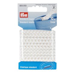 Prym Standard-Elastic Gummi Goldzack (5 mm x 10 m/ weiß)