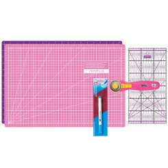 Semplix Schneidematten-Set A3 pink/ lila +  GRATIS Prym Aqua-Trickmarker
