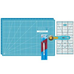 Semplix Schneidematten-Set A3 türkis/ petrol + GRATIS Prym Aqua-Trickmarker